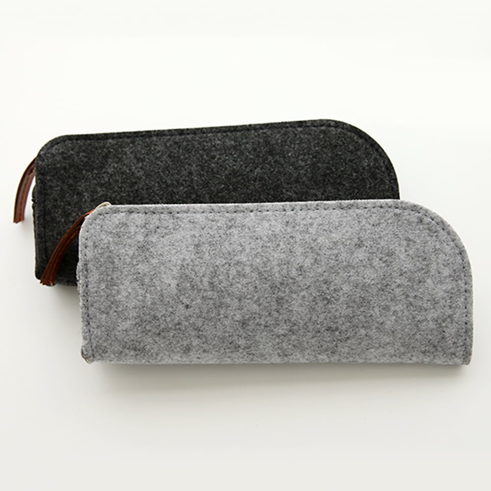 Yesbay Pencil Case Felt Student Pen Box Ruler Eraser Stationery Zipper Bag,2#