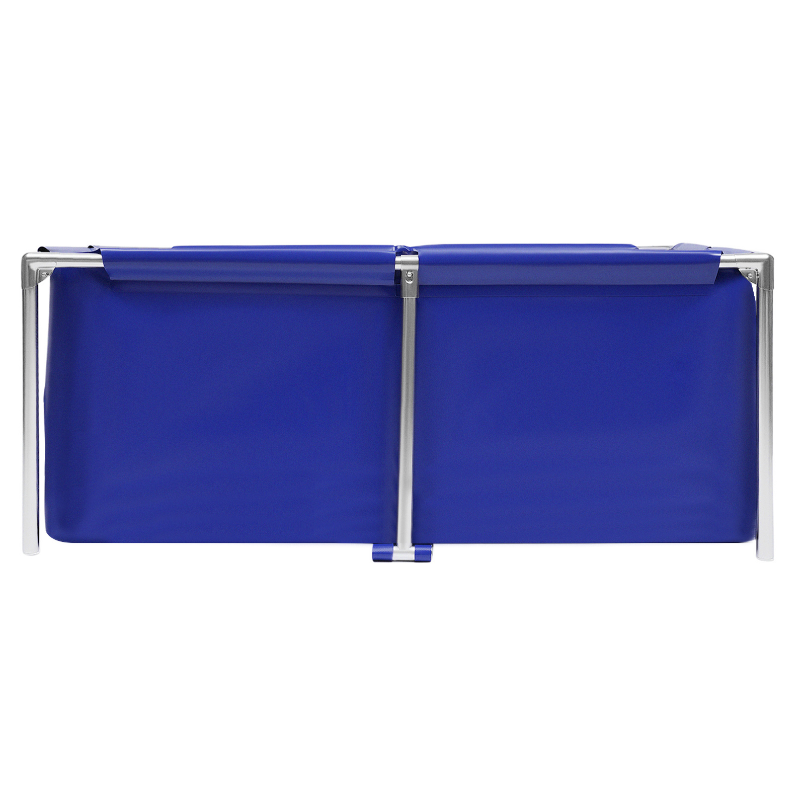 Blue&Silver 120*80*50cm Cuboid Canvas Fish Pond Aquarium Fish Water Tank Coating Koi Breeding Pond