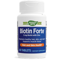 Nature's Way Biotin Forte, Hair and Nails, with Zinc, 60 Tablets