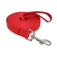 thumbnail image 1 of Correa de entrenamiento de nailon para perros pequeños, medianos y grandes, correa de 15 pies de largo para perro/cachorro para entrenamiento de recuperación de obediencia (15 pies, rojo), 1 of 5