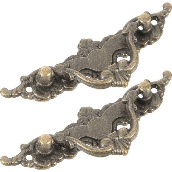 2 Pcs Decorative Drawer Pulls Dresser Cabinet Handles Vintage Antique Floral Knobs