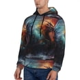 thumbnail image 3 of Haiem Colorful Ink Style Dragon Patterned Men's Hoodie with Kangaroo Pocket - Ideal Pullover Sweatshirt for Daily Wear, Travel, and Home-X-Large, 3 of 7