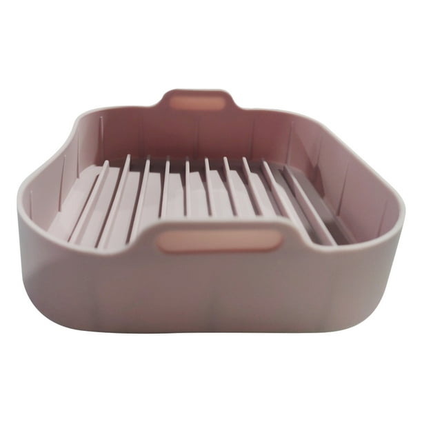 Silicone Pan Thickened Square Tray With Handle Home Baking Microwave Oven  Heated Tray Non\-stick Accessories Air Fryer pink - Walmart.com