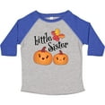 thumbnail image 3 of Inktastic Little Sister Pumpkins with Fall Leaves Girls Toddler T-Shirt, 3 of 5