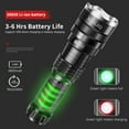 thumbnail image 2 of Flashlight with Rechargeable Batteries Tactical Flashlight with 2 Modes Portable LED 71000 Adjustable For Waterproof Light for Camping Hiking Outdoor Biking, 2 of 7