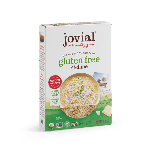 Jovial Organic Brown Rice Pasta, Stelline, 12oz