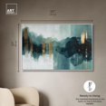 thumbnail image 4 of Teal Fog III Canvas Print Green Wall Art by Art Remedy, White Frame, 54 x 36, 4 of 5