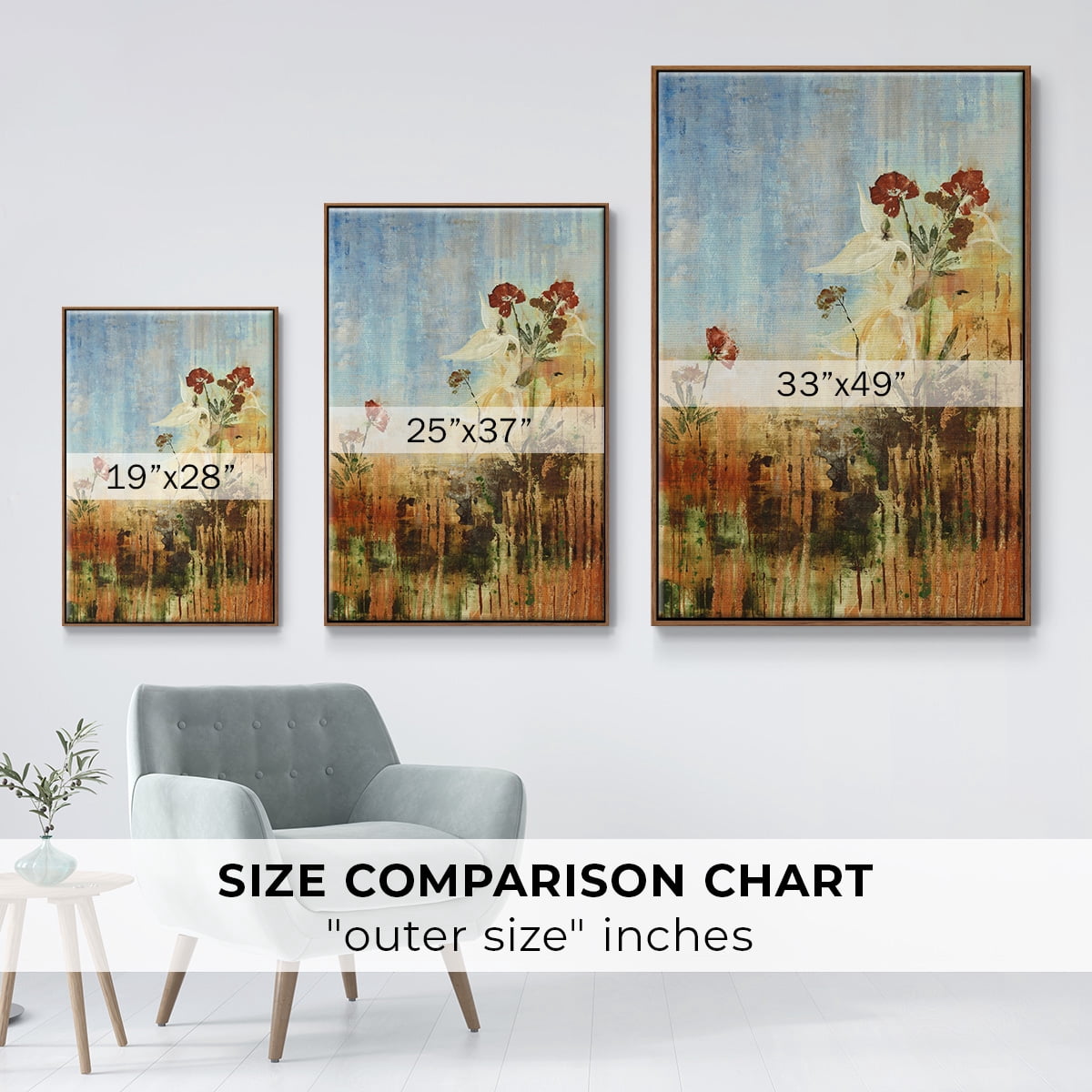 Dedicated to Spring Framed Premium Gallery Wrapped Canvas - Ready to Hang - 17 x 25 - Walnut Floating Frame
