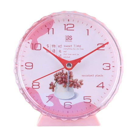 Round Alarm Clock Operated Desk Clock Student Bedsides Desktops Alarm Clock for Bedroom Travel Kitchen Kid Room
