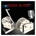 thumbnail image 4 of STAINLESS 304 Material 800-2600LBS Boat Truck Self Locking Wire Rope Cable Ratcheting Manual Hand Winch, 4 of 6