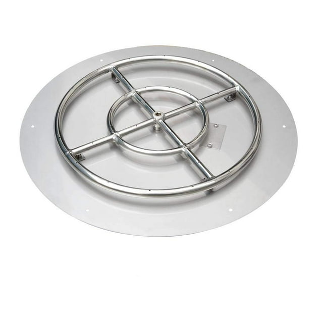 Sartén redonda de acero inoxidable Stanbroil para fogatas, 18 pulgadas