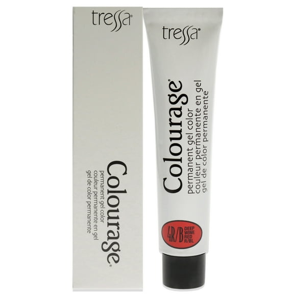 Tinte permanente en gel Colourage - 4RB Deep Wine Red de Tressa para unisex - Tinte para cabello de 2 oz Tressa Color de pelo 2 oz