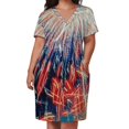 thumbnail image 3 of Vestido de verano con banda elástica y bolsillos sueltos de The Rockets, estilo coreano., 3 of 7