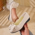 thumbnail image 4 of Beige Ladies Bowknot Wedge Heel Loafers Slip-On Casual Comfortable Work Shoes Plus Size Spring Summer, 4 of 9