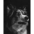 thumbnail image 2 of Chapman, Julie T. 26x32 White Modern Wood Framed Museum Art Print Titled - Canine Scratchboard IV, 2 of 4