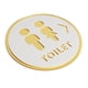 thumbnail image 5 of Placa de acrílico para puerta de baño de 20 cm con símbolos de baño, accesorio para compras Estilo D, 5 of 9