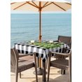 thumbnail image 2 of Outdoor Tablecloth with Umbrella Hole and Zipper, Christmas Tree Square Table Cloth 54x54 Inch Waterproof Tablecloth, White Black Plaid Farmhouse Xmas Holiday Picnic Table Cover for Patio Camping, 2 of 7