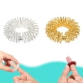 thumbnail image 5 of 2 anillos de masaje sensorial para dedos para adolescentes y adultos, reductor de estrés silencioso Irfora 2pcs/Oro y plata, 5 of 5