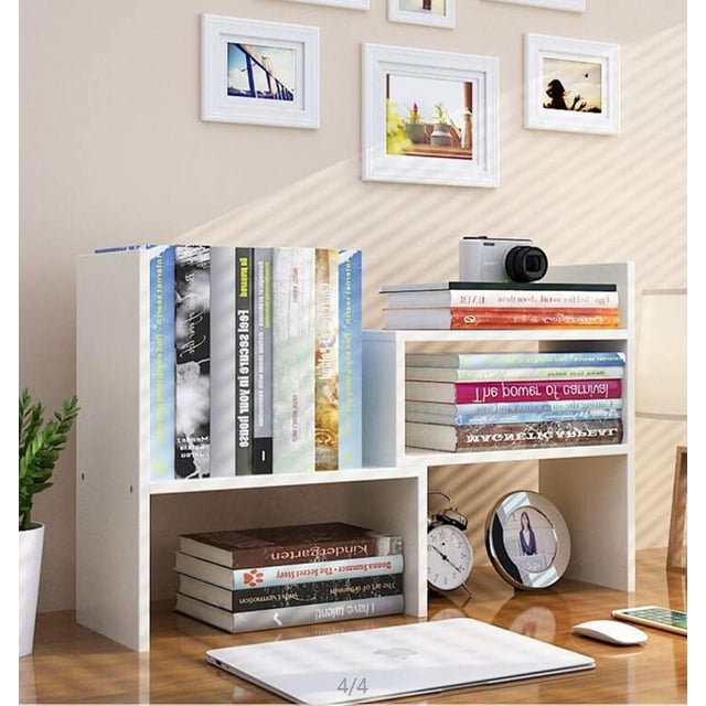Expandable Wood Desktop Bookshelf Desktop Organizer Office Storage Rack Wood Display Shelf - Free Style Display True Natural Stand Shelf Rac