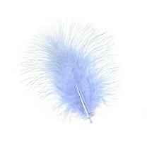 Zucker Feather Products Loose Dyed Turkey Marabou Feathers - 1-4" - Light Blue