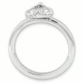 thumbnail image 2 of Bague en Argent Sterling Stackable Expressions Cœur Diamant Taille 7, 2 of 3