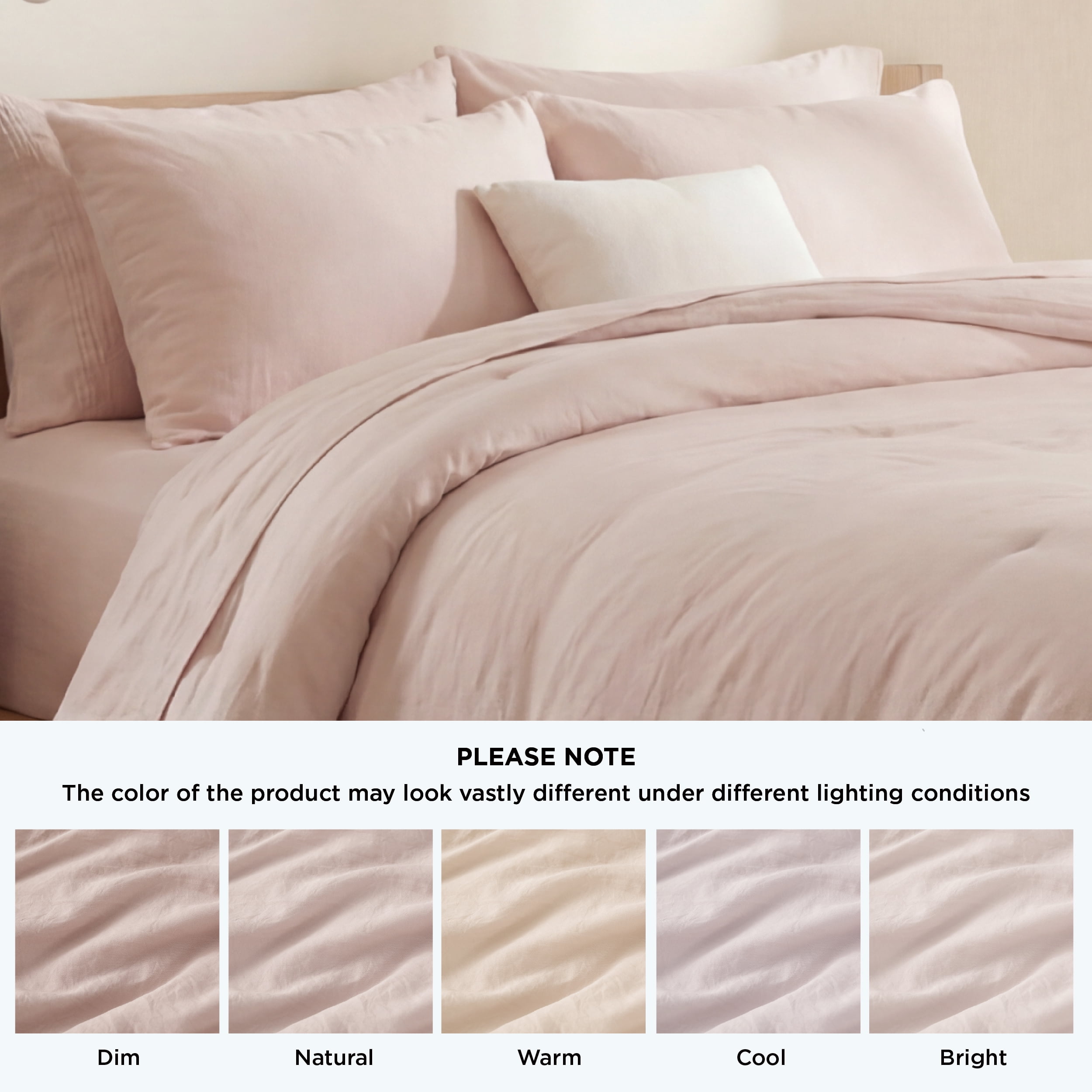 U by Bedsure 2 Pieces Twin Comforter Bedding Set, Pink Comforter Set for All Seasons, 1 Lightweight Prewashed Twin XL Comforter and 1 Pillowcases, Rose Dust
