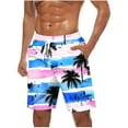 thumbnail image 2 of Runfenguu Baggy Shorts Men, Muay Thai Shorts Men Men Casual Fashion Print Shorts With Pockets Elastic Waist Beach Pants Mens Work Shorts, 2 of 5