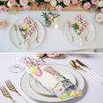 thumbnail image 3 of Easter Grey Bunny Cloth Napkins, Spring Vintage Colorful Eggs Flower Washable and Reusable Dinner Napkins Set of 6, Table Napkin for Kitchen Party Birthday Wedding Hotel Housewarming 20"x20", 3 of 9