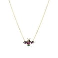 thumbnail image 1 of Aqua Bee Pendant Necklace in Gold-Plated Sterling Silver, 16, 1 of 1