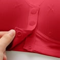thumbnail image 7 of Arlun,Front Button Closure Bras for Older Women Senior Wireless Front Snap Lightly Bras 2025 Full Coverage Thin Cups Breathable Push up Bras No Underwire Tank Top Style Bra Red 46, 7 of 7