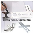 thumbnail image 4 of Multi-Functional Stainless Steel Ceramic Tile Hole Locator Ruler Adjustable Punching Hand Measure Tools For House Decorated Work ,Easy to Use, 4 of 7