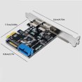 thumbnail image 2 of PCI-E to USB Adapter Card PCI-E to USB Extender 2 Ports Expansion Board Computer Accessory, 2 of 9