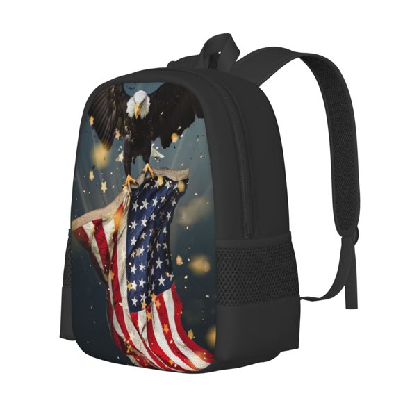 Vsdgher North American Bald Eagle1 Print Backpack for Women Men School Bookbag with Laptop Compartment for College Work Travel, Simple Fashion Casual Daypack, Fit 15" Laptop