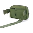 thumbnail image 3 of Unisex Mini Belt Bag with Adjustable Strap Small Waist Pouch for Workout Running Travelling Hiking, Deep Khaki, 3 of 11