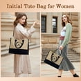 thumbnail image 6 of TINGN Initial Jute Tote Bag for Women Handmade Embroidery Personalized Monogrammed Tote Bag with Strap Gifts for Mothers Day Birthday Gifts for Mom Teacher Best Friends Bridal Shower Bridesmaid, 6 of 8