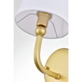 thumbnail image 4 of Living District Colson 1-Light Metal & Fabric Bath Sconce in Brass/White, 4 of 6