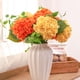 thumbnail image 3 of Nvzi 3 piezas de flores de hortensia artificiales de 21 pulgadas, grandes, naturales, realistas, de tacto real (verde), 3 of 5