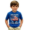 thumbnail image 4 of CONZONE 250Th Anniversary Usa T Shirts For Children Boys Short Sleeve Graphic Prints Crew Neck Fashionable Tops Blue Size 12-13 Years, 4 of 4