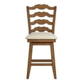thumbnail image 6 of Weston Home Sheena Ladder Back 24" Wood Swivel Counter Stool, Antique Oak, 6 of 6