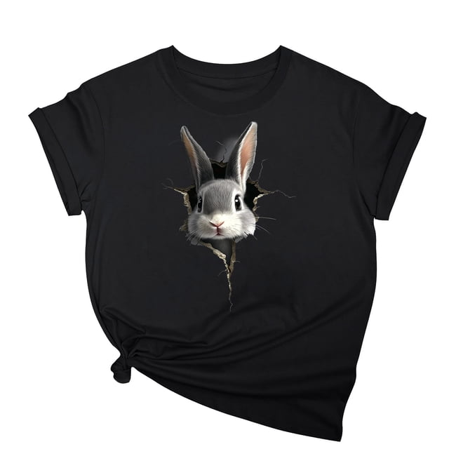 Tops de Cuello Alto para las Mujeres Amante Impreso Camiseta Cuello Redondo Manga Corta, Poliéster Spandex