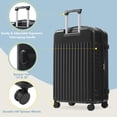 thumbnail image 5 of Oufan Luggage Sets 3 Piece, Front Opening Hardshell Suitcase with USB Port, Handle Bag, Spinner Wheels & TSA Lock, Expandable Luggage 20in/24in, Black, 5 of 8