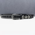 thumbnail image 5 of First layer cowhide new skull rivet belt genuine leather men's belt women's pure cowhide versatile decorative belt, 5 of 6