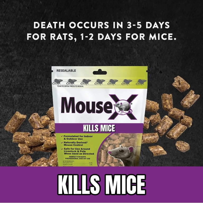 MouseX Rodent Killer Bait Pellets, Poison-Free, Pet-Safe, 1 lb photo 4