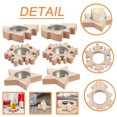 6pcs Candlestick Dining Table centerpieces Wood Decor Wood Trim