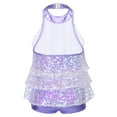 thumbnail image 2 of Eandarui Girls Shiny Sequins Ballet Dance Costume Latin Jazz Performance Dancewear Lavender 6, 2 of 5