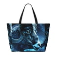 thumbnail image 2 of Honeii Celestial Ram Night Sky for Tote Bag with Adjustable Strap,Beach Bag, Waterproof Sandproof Beach Tote Bag, Large Capacity Foldable Beach Bags, 2 of 7