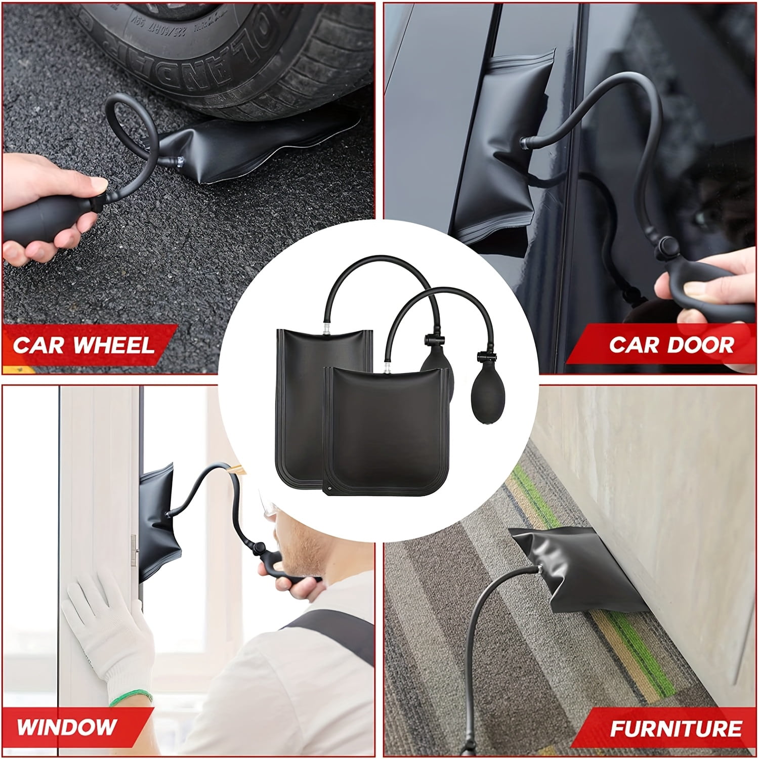 Pershook 25PC Stainless Steel Car Tool Set, 59-inch J-Hook for Emergency Unlocking of Car Windows and Doors, Emergency Car kit Tools