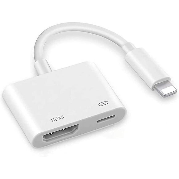HDMI adapter for iPhone to TV, 1080P Digital AV Adapter, Synchronization Screen HDMI Connection for Iphone and Ipad, Power Supply Required (Compatible with iOS, No Application Required)