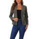 thumbnail image 1 of Chaqueta de mezclilla de manga larga con solapa y botones para mujer INSPIRE CHIC con bolsillos S Gris oscuro, 1 of 6