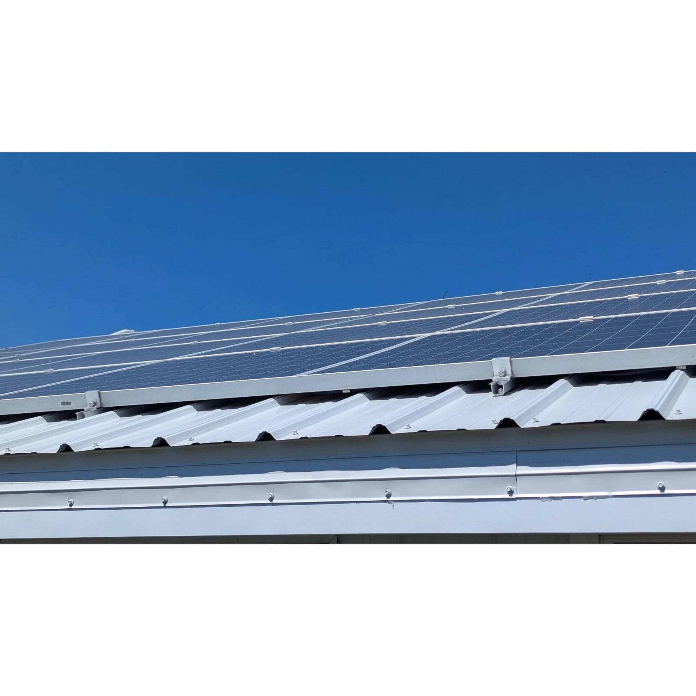Solar Panel U Mini Rail Kit Mounting Bracket Aluminum For 4 Solar Panels 35mm